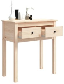 Tavolo consolle 70x35x75 cm in legno massello di pino