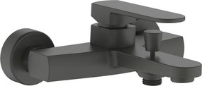Rubinetto per vasca getto laminare cristallino Zefir per muro grigio verniciato a polvere AQUASANIT
