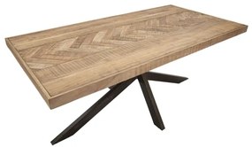 Tavolo Da Pranzo Stile Industrial In Legno Gambe In Ferro Incrociate 180x90x77