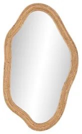 Specchio da parete Home ESPRIT Naturale Cristallo Rattan Città 71 x 2,5 x 120,5 cm