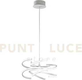 Sospensione in metallo verniciato bianco nest led 60w cct 3000k 400...