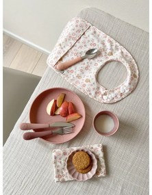 Posate per bambini rossa/color salmone in silicone 3 pz Rose Mix – Cam Cam Copenhagen