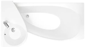 Ravak XJ1P1100000 - Lavabo sospeso AVOCADO 85x45 cm in marmo colato/bianco