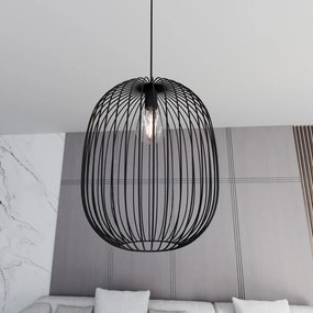 Sospensione Minimal Lugh 1 Luce In Acciaio Nero