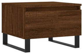 Tavolino da salotto rovere marrone 50x46x35cm legno multistrato