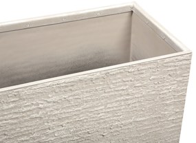 Vaso rettangolare per interno ed esterno beige 34x80x56cm EDESSA Beliani