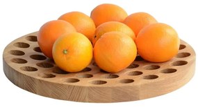 Fruttiera in legno di quercia, Ø 36 cm Geo - Wireworks