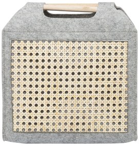Set di 3 cesti feltro grigio chiaro SARIOT Beliani