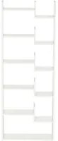 EASYCOMFORT Libreria Moderna a 6 Livelli con 11 Scaffali Aperti per Studio e Soggiorno, 61x23x162.6 cm, Bianco