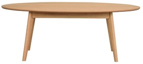 Tavolino in rovere decorato in colore naturale 130x65 cm Yumi - Rowico