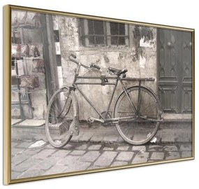 Poster  Old Bicycle  Cornice Quadri Cornice d'oro, Larghezza x Altezza Home decor 90x60