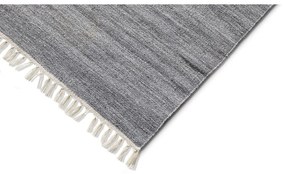 Tappeto per esterni grigio scuro in plastica riciclata Liso, 160 x 230 cm Liso Eco-Dhurrie - Universal