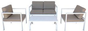 AULUS - salotto da giardino in alluminio 4 posti