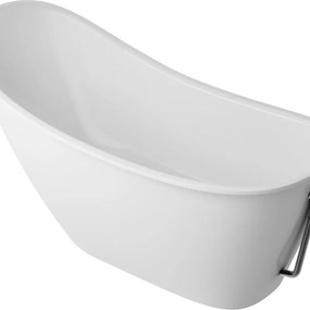 Vasca Lea bianco lucido L 74 x H 78.8 x P 160 cm bianco lucido con troppo pieno