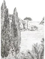 Isidore Leroy Carta da parati panoramica Cyprès - Bahnen 1/2/3