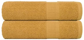 Asciugamani 2 Pz Oro 50x100 Cm 360 G/m² 100% Cotone /