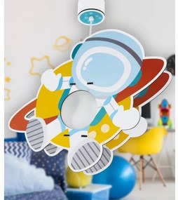 Dalber 41347 - Lampadario per bambini ASTRONAUT 1xE27/15W/230V