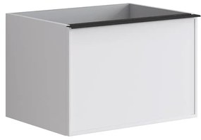 Mobile da bagno sotto lavabo Pixel frame bianco laccato opaco L 60 x H 40 x P 45.5 cm 1 cassetto, lavabo non incluso