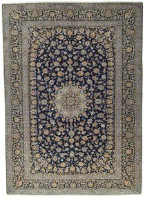 Kashan Tappeto 410x300 Blu (Iran) Annodato A Mano