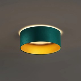 Plafoniera moderna verde velluto 40cm incl. LED dimmerabile a 3 livelli - Sue