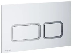 Ravak X01739 - Pulsante di scarico TWIN 24,7x16,5 cm bianco