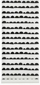 Ferm Living Carta da parati Half Moon - Offwhite/ Black
