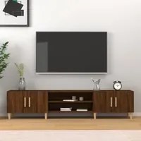 Mobile TV Rovere Marrone 180x31,5x40 cm in Legno Multistrato 816263