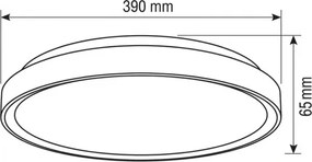 Brilagi-LED Lampada dimmerabile FANCIA LED/48W/230V 3000-6500K Ø 39 cm antracite + telecomando