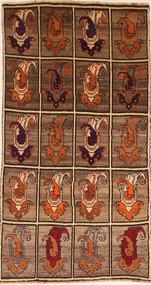 Gashghai Tappeto 110x210 Marrone (Iran) Annodato A Mano