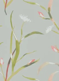 Florale Tapete Saona von Harlequin - Coral/ Silver