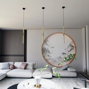 Lampada a Sospensione SELTER 1 BLACK WHITE e GOLD