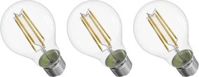 SET 3x Lampadina LED FILAMENT A60 E27/3,8W/230V 2700K Classe energetica A