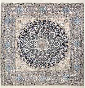 Nain Tappeto persiano 210 x 200 Blu (Iran) Annodato A Mano