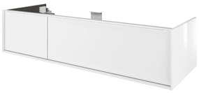 Mobile da bagno sospeso sotto lavabo L 135 x H 32 x P 48 cm bianco laccato lucido, 1 cassetto SENSEA Neo