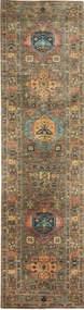 Samarkand Tappeto 80x290 Marrone (Pakistan) Annodato A Mano