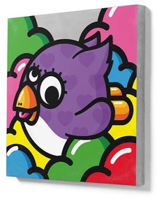 Pittura murale in cemento Volante Violette, 50 x 50 cm Oiselle Volante - Lyon Béton