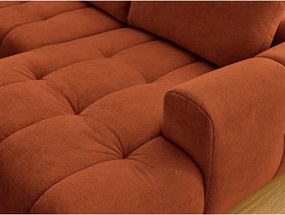 Divano angolare color mattone allungabile e con contenitore (penisola a sinistra/a U) Fuji – Bobochic Paris