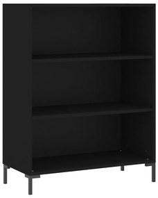 Libreria Nera 69,5x32,5x90 cm in Legno Multistrato