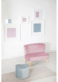 Divano per bambini in velluto rosa chiaro 70 cm Lil Sofa - Roba