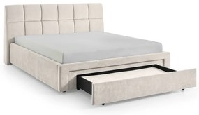 Letto matrimoniale imbottito beige rete non inclusa 180x200 cm Canyon – Meise Möbel