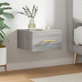 Comodino A Muro Grigio Sonoma 35x35x20 Cm /