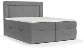 Letto boxspring grigio con contenitore 140x200 cm Imagine - Maison de Rêve