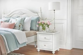 Letto in stile provenzale Bianco 160x200 Princess 886-Arrediorg.it