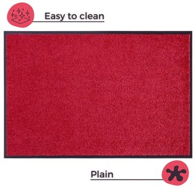 Červená rohožka Hanse Home Wash &amp; Clean, 39 x 58 cm