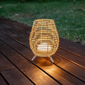 BOSSA 30 BATTERY TABLE LAMP a batteria marrone, luce calda 900 LUMEN