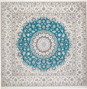 Nain Tappeto 250 x 250 Verde (Iran) Annodato A Mano