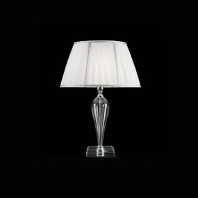 Lampada da tavolo RAVEL 32x46 cm in vetro lavorato a mano Cromo