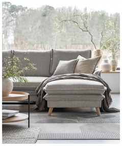 Divano angolare greige allungabile/con contenitore (con penisola a destra/con chaise lounge) Charming Charlie – Miuform