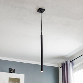 SOLLUX LIGHTING Lampada a sospensione Thin, nero, 1 luce