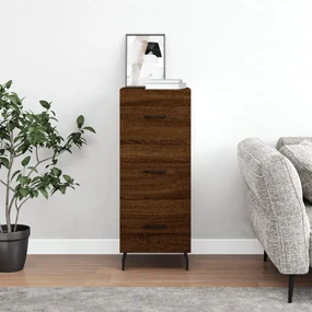 Credenza rovere marrone 34,5x34x90 cm in legno multistrato